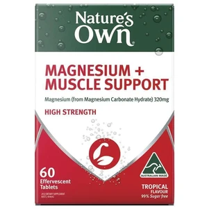 (PRE ORDER) Nature's Own Magnesium + Muscle Support Effervescent 60 Tablets shelf life 2yrs